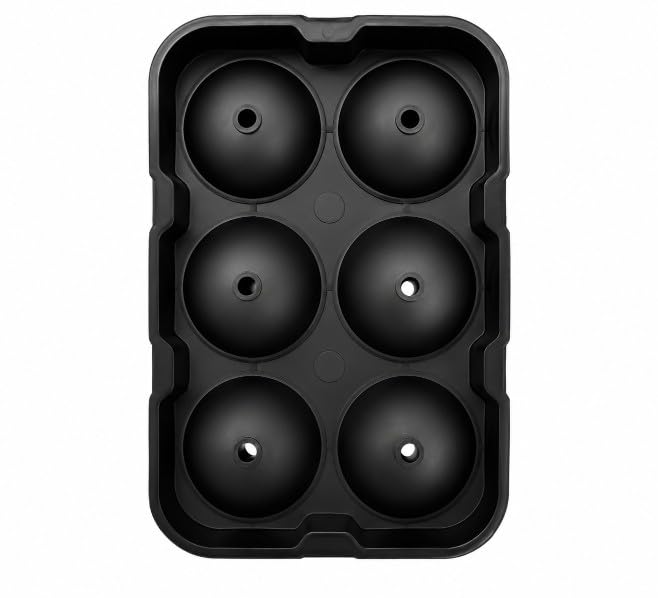 6-Cell Black slicone ice Cube Tray with Drainage Holes | Deep Round Cells, Reusable Design, For Seed Starting, Easy to Clean, Fits Standard Racks-image-39