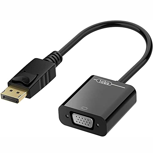 Image of Tobo DisplayPort (DP) to VGA Adapter, Gold-Plated Display Port to VGA Adapter (Male to Female) Compatible with Computer, Desktop, Laptop, PC, Monitor, Projector, HDTV-TD-260TC.