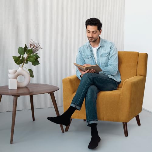 Sillón Plegable Algodón-lino Amarillo miniatura 3