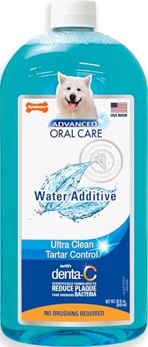 Image of Nylabone Advanced Oral Care Pet Dental Water Additive, Liquid Tartar Remover & Breath Freshener for Dogs, Dog Teeth-Cleaning, Original Flavor, 32 oz.
