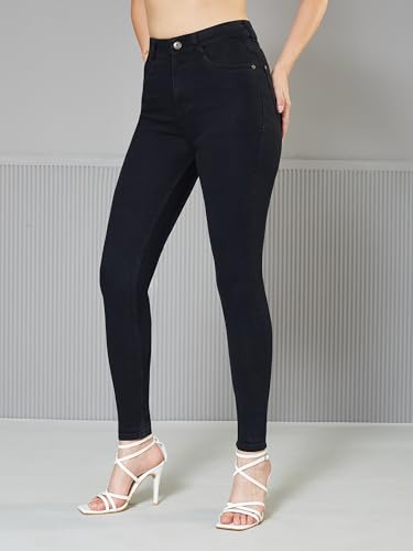 Image of Miss Chase Women's Skinny High Rise Regular /Cropped Length Stretchable Denim Jeans