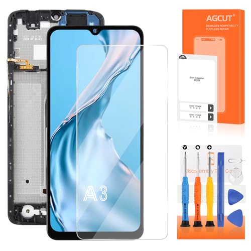Pantalla LCD para Xiaomi Redmi A3 23129RN51X LCD Pantalla para Xiaomi Redmi A3 LCD Touch Screen Assembly con Reparación Herramientas (Negro con Marco)