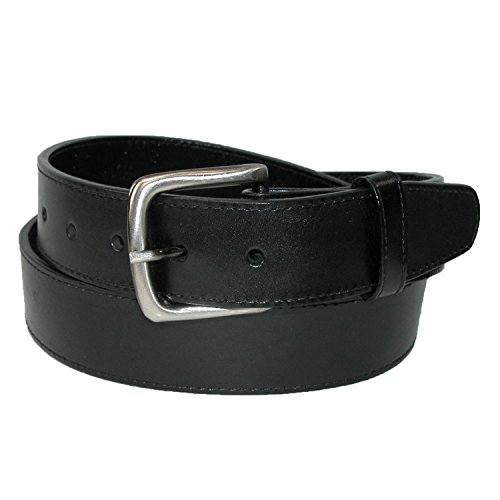 CTM Men's Leather Money Belt Removable Buckle
