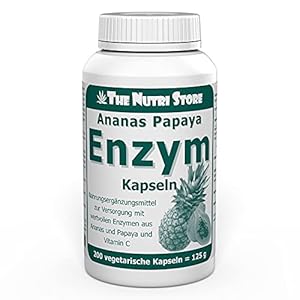 THE NUTRI STORE Enzym Kapseln Ananas Papaya 200 Stk.