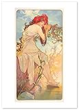 【Made in Japan】 Poster Alphonse Mucha “The Four Seasons II Summer 1896”16.5inch×11.7inch(A3)＜fine