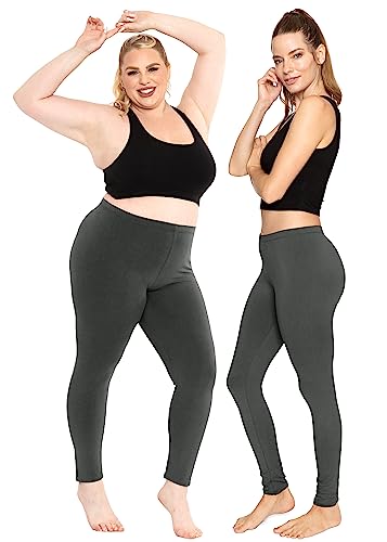 Image of STRETCH IS COMFORT Cotton Capri Leggings, Knee Length Pants, Plus Size | Soft pull-on comfort, lightweight summer feel, ankle option, casual layering, cotton leggings, black capris, under dresses