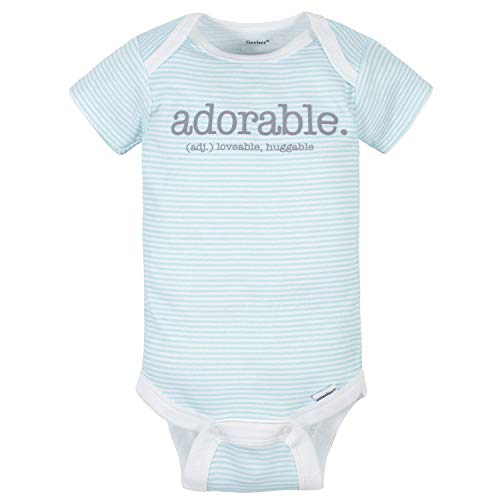 Image of Gerber Baby Boys & Girls 8-Pack Short Sleeve Onesies Bodysuits