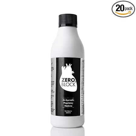 Senera Essentials Zero Block Ayurvedic Mixture for Heart Wellness, 500 ml (Apple Cider, Ginger, Garlic, Lemon and Honey)