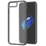 iPhone 7 Plus Case, Mercase Crystal Clear Hard PC Back Cover TPU Bumper [Drop Protection/Shock Absorption] Raised Bezels Protective Case For Apple iPhone 7 Plus - Black