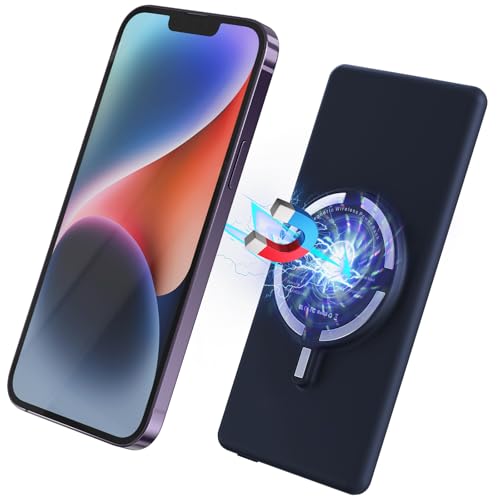 Magnetic Battery Pack for iPhone /17/16/15/14/13/12 Series, 10,000mAh Mag-safe Battery Pack, Slim Mag-safe Portable Charger, Portable Magnetic Charger for iPhone, Fast Charging Wireless Power Bank