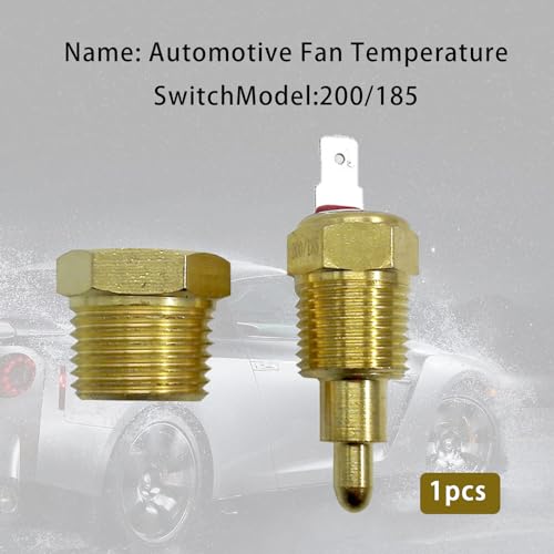image for Slykew 1 PC Car Fan Thermostat Switch, Electric Engine Cooling Tempera
