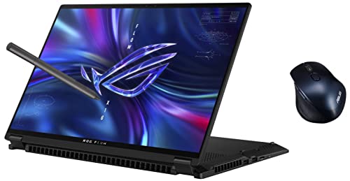 Image of ASUS ROG Flow X16 (2022), 16 inch (40.64 cm) QHD+ 16:10 165Hz /3ms Touch, AMD Ryzen 7 6800HS, 6GB RTX 3060, 2-in-1 Gaming Laptop, GV601RM-M6054WS MW203 Wireless Silent Mouse (Blue)