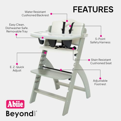 Image of Abiie Beyond Junior Convertible Wooden High Chair with Removable Tray