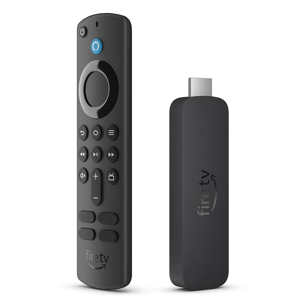 Zertifiziert und generalüberholt Amazon Fire TV Stick 4K, mit Unterstützung für Wi-Fi 6 sowie Streaming in Dolby Atmos und HDR.