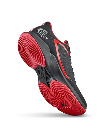 Wilson Hurakn Lite Herren Padel-Schuhe, Stilvolles Design, Atmungsaktiver Komfort, Energetische Unterstützung, Zuverlässiger Grip, Farbe: Schwarz/Infrarot/Weiß, Größe: 9