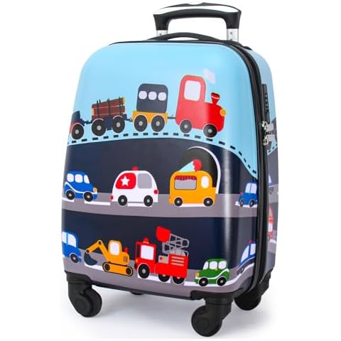 Lttxin Kids Rolling Luggage with Wheels Hard Shell Carry On Suitcase Cover