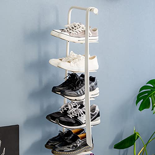 FRAMES&SONS★スタックラック 7段 シューズ ホワイト白アイボリー Amazon｜シューズラック-7足 ［Stack rack］ (アイボリー)｜据え置き型