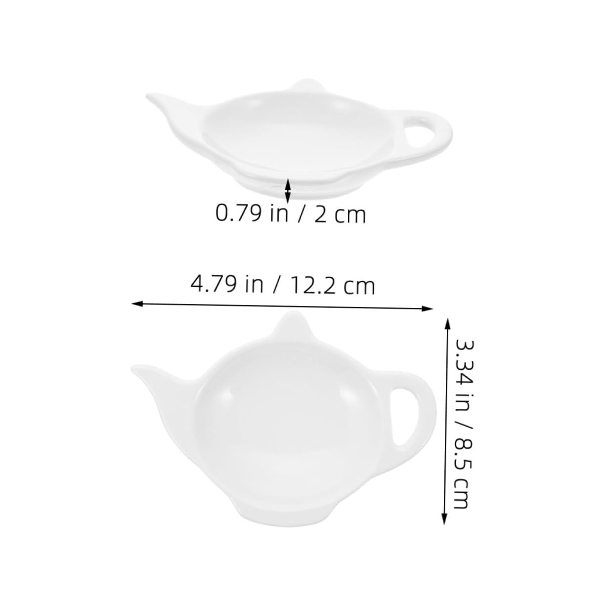 Garneck 3pcs Teapot-Shaped Ceramic Tea Bag Dish Set Cute Tray and Spoon Rest for Tea for Afternoon Accessories and Kitchen Use
