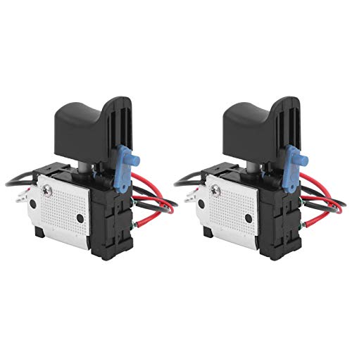 2Pcs Interrupteur électrique, Teeno 21v Commutateur de déclenchement de remplacement pour forage, 8x16x5Speed Outil de commande de déclenchement de puissance 16A DC pour l'électricité à main