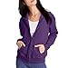 Hanes Women's, EcoSmart Fleece Full Hoodie, Zip-up Hooded Sweatshirt, Violet Splendor Heather, Medium