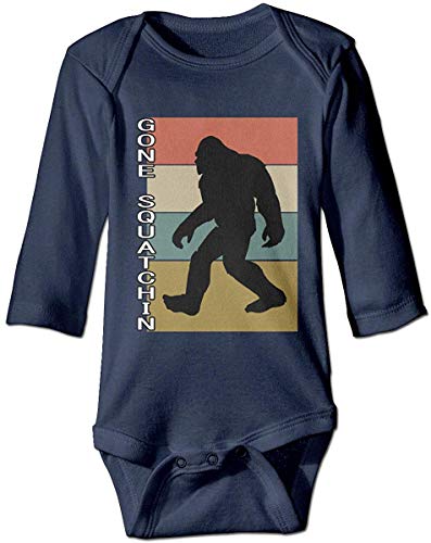 Image of Gone Squatchin Bigfoot Baby Long Sleeves Romper Bodysuit