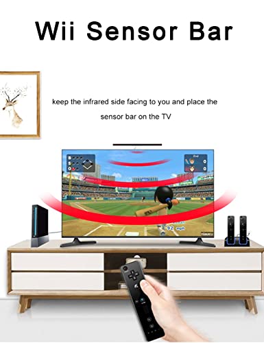 Image of Tuboopy Wii Sensor Bar Replacement Wii U Sensor Bar Suitable For Nintendo Wii Sensor Bar Wireless PC
