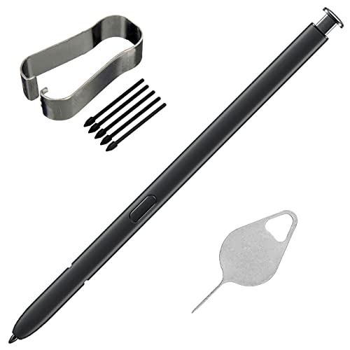 Image of Galaxy S23 Ultra 5G S Pen Replacement S23 Ultra Pen with S23 Ultra Pen Tips Nibs for Samsung Galaxy S23 Ultra 5G Touch Pen 6.8 inch SM-S918U S918U1 S918W with Needle Repair Part (Black)