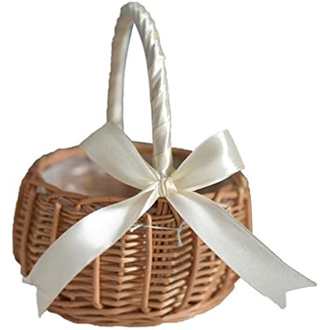 Ticarus Handmade Woven Flower Girl Basket Cover