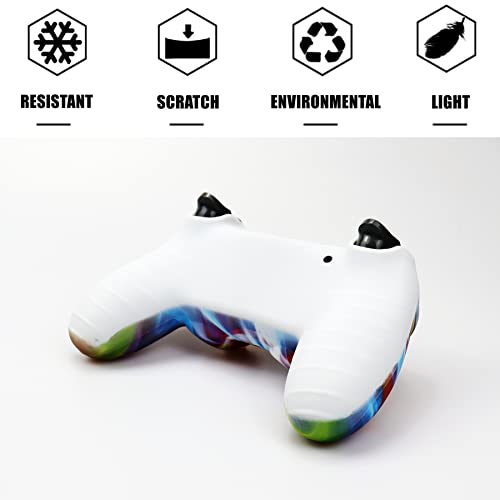 Image of Skin for Ps4 Controller, 1pc Anti-Slip Shell Cover Case with 10 Joystick Grips Silicone Cover Sticker for PlayStation 4 Controller(PS4 Controller #15)