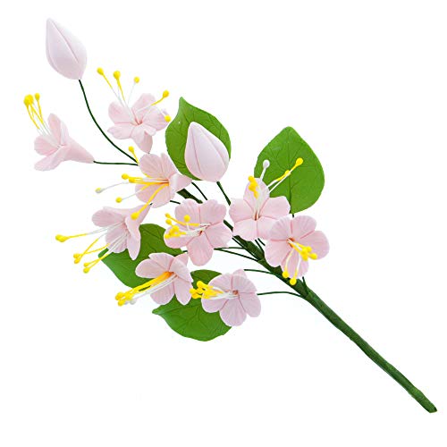Global Sugar Art Cherry Blossom Sugar Cake Flowers Spray, Pink, 1 Count By Chef Alan Tetreault #TOP23