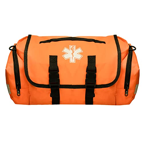 Novamedic Empty First Responder Bag, 15"X9"X8", Trauma First Aid Carries W/Multi Compartments For Emts, Paramedics, Emergency And Medical Supplies Kit, Lightweight And Durable, Orange #TOP1