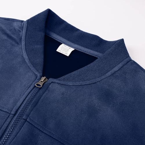 Chaqueta de piloto en ante premium con cuello alto para hombre selecto 5