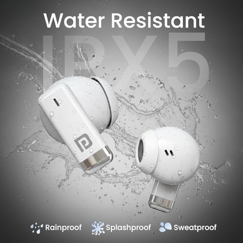 Image of Portronics Twins one in Ear Earbuds with Deep Bass, Upto 30 Hours Playtime,13mm Dynamic Driver, Game /Music Mode, Bluetooth V6.0, Voice Assistant, Type C Fast Charging Buds, Lightweight Design(White)
