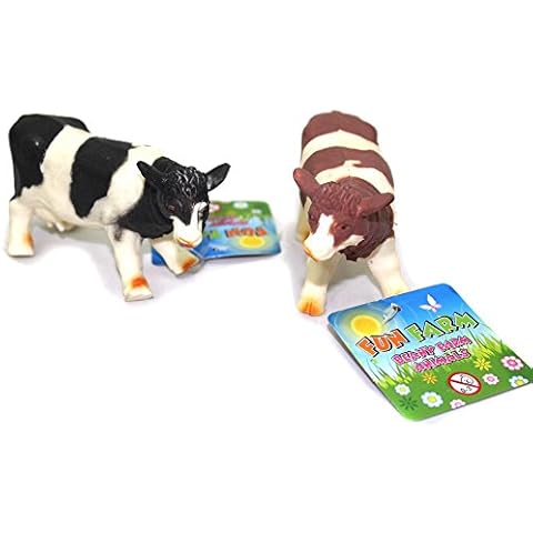 Rubber Stretchy Beany Farm Animal Stress Reliever Squishy Toy ~ Cow Colour Vary Cover