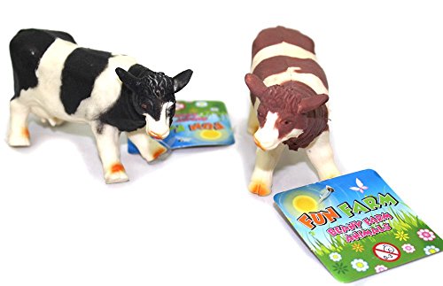 Rubber Stretchy Beany Farm Animal Stress Reliever Squishy Toy - Cow