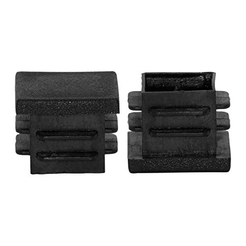 Image of Flyshop 10 x 10 mm Black Plastic Plugs Square Tubing End Caps Tube Inserts Chair Glides 8 Pack