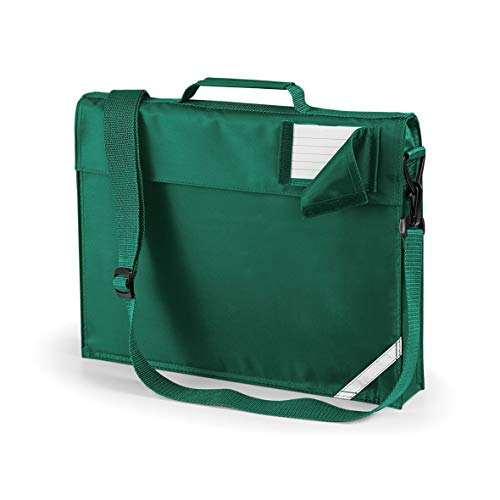 JUNIOR BOOK BAG SCHOOL BAG WITH STRAP - 5 COLOURS (BOTTLE GREEN)