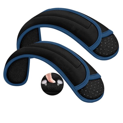 Image of ZINZ 2-Pack Universal Shoulder Pad with Ultra Thick Cushion for Bag Luggage Bag Crossbody, Plus Long & Anti-Slip & Breathable,Black-Blue Edge