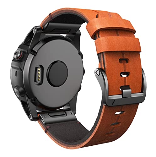 Sangle en cuir véritable 22mm compatible Forerunner 935 et Fenix 6 - 4
