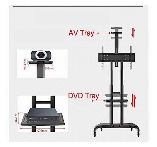 Soporte carrito para TV 55-80 pulgadas UPGENT negro miniatura 5