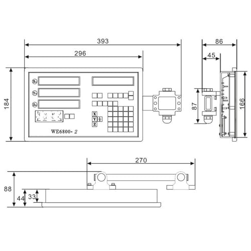 Pantalla digital 2 ejes para fresadora y torno miniatura 2