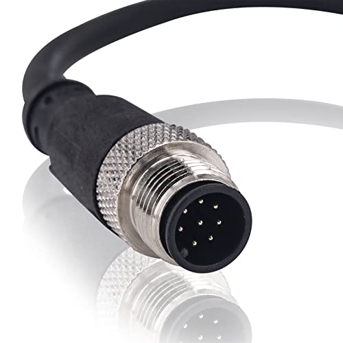 Conector Sensor M12 Macho 8 pines Recto 2 m miniatura 2