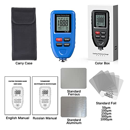 Thickness Gauges TC100 Medidor de Espesor para Automóviles Negro 0-1300μm miniatura 6