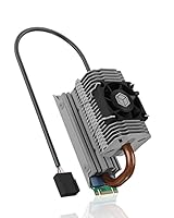 ICY BOX M.2 Heatpipe Kühler mit 30 mm Lüfter Bauhöhe für M.2 SSD (2280), Aluminium, Silber