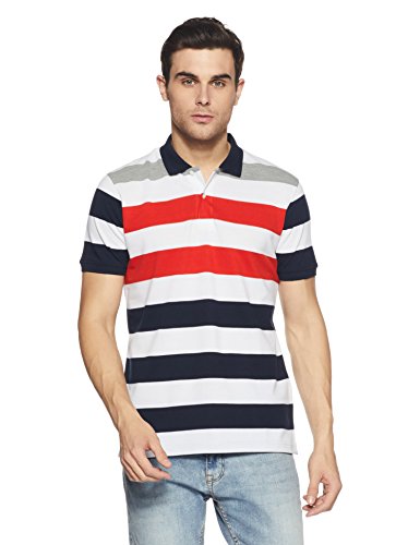 Image of Get In Men's Striped Regular Fit Polo
