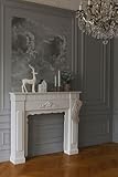 Deko Kamin Shabby Kaminumrandung Weiss Kaminkonsole Kamindekoration Wandkamin AWC048 Palazzo Exklusiv - 2