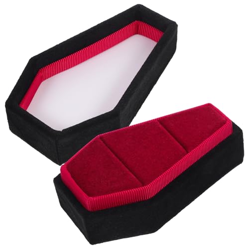 Alipis De Anillo De Boda Gótica Víspera De Todos Los Santos Collar Titular Titulares Armario Joyero De Viaje Anillos Caso Gran Organizador De Joyas Portador Felpa Abs