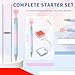 Calsoling Diamond Painting Tools Self-Stick Drill Pens, Automatic Refillable Wax Pen Specialty Design with 6 Wax Replacement Diamonds Accessories for 5D DIY Painting Crafts Cross-Stitch