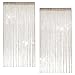 2 Pièces Rideau de Fil, 100 X 200cm Rideaux Fils Paillette Panneau Mural, Couleur Champagne Protection Contre les Mouches Perles Rideau Anti Mouches, Convient pour Mariages, Cafés, Restaurants, Portes