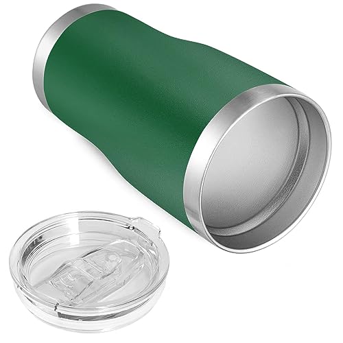 Image of VEGOND 20oz Tumbler Stainless Steel Tumbler Cup with Lid And Straw Vacuum Insulated Double Wall Travel Coffee Mug(dark green package 1)